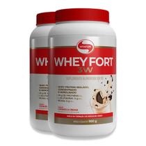 Kit 2 Whey Fort 3W Vitafor Cookies & Cream 900g Kit 2 Whey Fort 3W Vitafor Cookies & Cream 900g