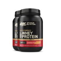 Kit 2 Whey Gold Standard Optimum Nutrition Banana Morango 907g