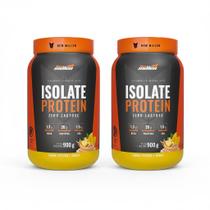 Kit 2 whey isolado protein pessego e manga pote 900g new