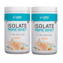 Kit 2 Whey Isolate Prime Bodyaction Baunilha WPI/WPH 26g Proteína CoQ10 Stevia Kit 2 Whey Isolate Prime Bodyaction Baunilha WPI/WPH 26g Proteína CoQ10 Stevia