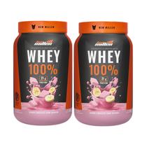 Kit 2 Whey Protein 100% Chiclete com Banana 21g de Proteína 900g New MIllen