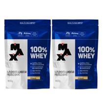 Kit 2 Whey Protein 100% Concentrado Baunilha Refil 21g de Proteína 900g Max Titanium Kit 2 Whey Protein 100% Concentrado Baunilha Refil 21g de Proteína 900g Max Titanium