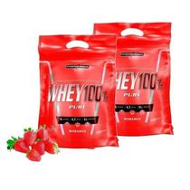 Kit 2 Whey Protein 100% Pure 1800G Integralmedica - Morango