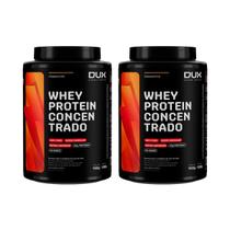 Kit 2 whey protein concentrado 20g proteina cappuccino 900g dux Kit 2 whey protein concentrado 20g proteina cappuccino 900g dux