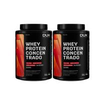Kit 2 whey protein concentrado 20g proteina pura banoffe 900g dux