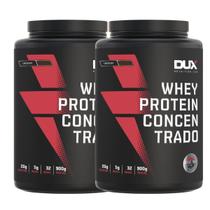 Kit 2 Whey Protein Concentrado BCAA Todos Os Sabores 900g Dux Nutrition