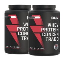 Kit 2 Whey Protein Concentrado BCAA Todos Os Sabores 900g Dux Nutrition