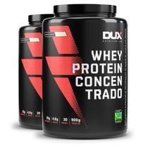 Kit 2 Whey Protein Concentrado Dux Chocolate Branco 900g