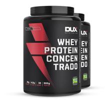 Kit 2 Whey Protein Concentrado Dux Morango 900g