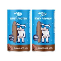 Kit 2 Whey Protein Concentrado Pote Chocolate 20G Prot