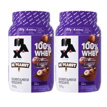 Kit 2 Whey Protein Dr Peanut 100% Avelã 20g de Proteína 900g Max Titanium Kit 2 Whey Protein Dr Peanut 100% Avelã 20g de Proteína 900g Max Titanium