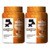 Kit 2 Whey Protein Dr Peanut 100% Doce de Leite 20g de Proteína 900g Max Titanium