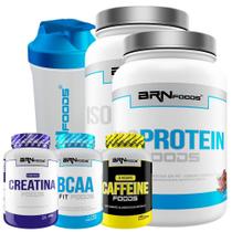 Kit 2 Whey Protein Iso Protein 900Gr Foods+ Cafeína 100G