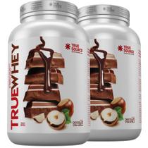 Kit 2 Whey Protein Isolado Chocolate Avela 837g True Source