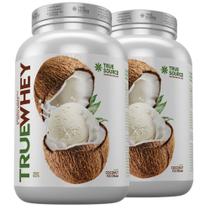 Kit 2 Whey Protein Isolado Coconut Ice 837g - True Source