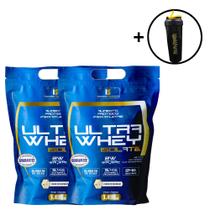 Kit 2 Whey Protein Isolado Concentrado 1,8kg 2w 24g Proteina + Coqueteleira