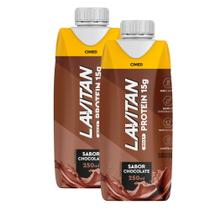 Kit 2 Whey Protein Lavitan Sabor Chocolate com 15g de Proteína 250ml
