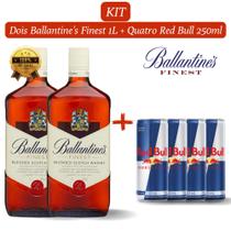 Kit 2 Whisky Balantine's Finest 1.000ml com 4 unidades de Energético RedBull de 250ml
