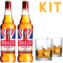 Kit 2 whisky Bells 700ml com 2 copos de vidro - BELL'S
