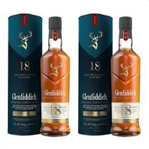 Kit 2 - Whisky Glenfiddich 18 Anos 750 mL Importado Selo IPI