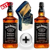 Kit 2 Whisky Jack Daniel's Black No7 Old com 1 Isqueiro