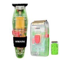 Kit 2 Wmark Maquina De Cabelo Ng202 Ng987 Verde Transparente