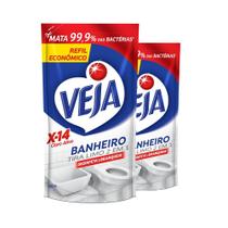 Kit 2 X-14 Limpeza Pesada Veja Banheiro 2em1 400ml cada