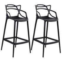Kit - 2 X Banquetas Altas Masters Allegra - Preto Kit - 2 X Banquetas Altas Masters Allegra - Preto
