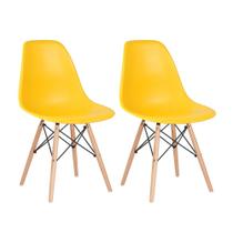 KIT - 2 x cadeiras Charles Eames Eiffel DSW - Base de madeira clara