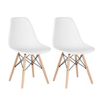 KIT - 2 x cadeiras Charles Eames Eiffel DSW - Base de madeira clara