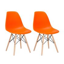 KIT - 2 x cadeiras Charles Eames Eiffel DSW - Base de madeira clara