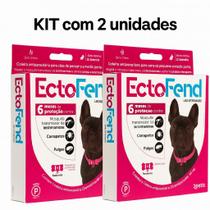 KIT 2 x COLEIRA ECTOFEND P ROSA