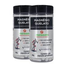 Kit 2 X Magnésio Quelato 433mg Meissen 120 Cápsulas Cada
