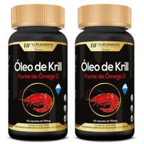 Kit 2 X Óleo De Krill 60 Caps 750 Mg Hf Suplements