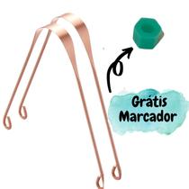 Kit 2 x Raspador Cobre Limpador Lingua Cobre Com Marcador Kit 2 x Raspador Cobre Limpador Lingua Cobre Com Marcador