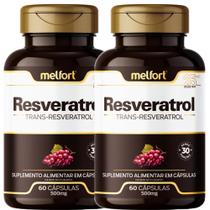 Kit 2 x Resveratrol 500mg 120 Cápsulas - Suplemento Alimentar