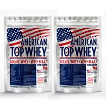 Kit 2 X Whey Protein Isolado e Concentrado Top 2KG