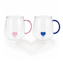 Kit 2 Xícaras Amore Vidro Borossilicato 430ml Premium Kit 2 Xícaras Amore Vidro Borossilicato 430ml Premium