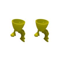 Kit 2 Xicaras Decorativas Flutuante Para Amantes De Café