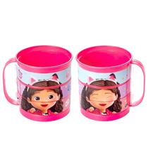 Kit 2 Xícaras Divertidas Infantil Casa Mágica da Gabby 360ml Kit 2 Xícaras Divertidas Infantil Casa Mágica da Gabby 360ml