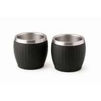 Kit 2 Xícaras para Café Tramontina em Aço Inox Preto 80 ml Kit 2 Xícaras para Café Tramontina em Aço Inox Preto 80 ml