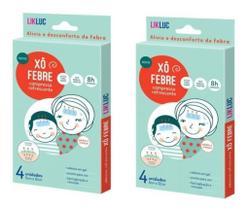 Kit 2 Xô Febre Adesivos Compressas Refrescante Alivio bebe