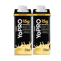 Kit 2 YoPRO Bebida Láctea UHT Banana 15g de proteínas 250ml - Danone