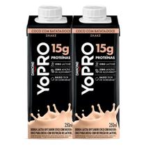Kit 2 YoPRO Bebida Láctea UHT Coco com Batata-Doce 15g de proteínas 250ml Kit 2 YoPRO Bebida Láctea UHT Coco com Batata-Doce 15g de proteínas 250ml