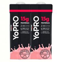 Kit 2 YoPRO Bebida Láctea UHT Morango 15g de proteínas 250ml - Danone