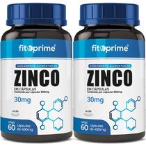 Kit 2 Zinco 30mg Com 60 Cápsulas Fitoprime