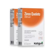 Kit 2 Zinco Quelato Dose Máxima Katiguá 60 Cápsulas Kit 2 Zinco Quelato Dose Máxima Katiguá 60 Cápsulas
