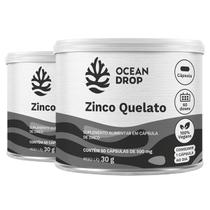 Kit 2 Zinco Quelato Ocean Drop Vegano 60 Cápsulas
