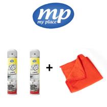 Kit 2 Zip Limpa Estofados e 1 Pano Microfibras Sortido