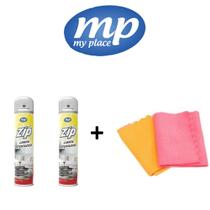 Kit 2 Zip Limpa Estofados e 2 Panos Microfibras Sortidos